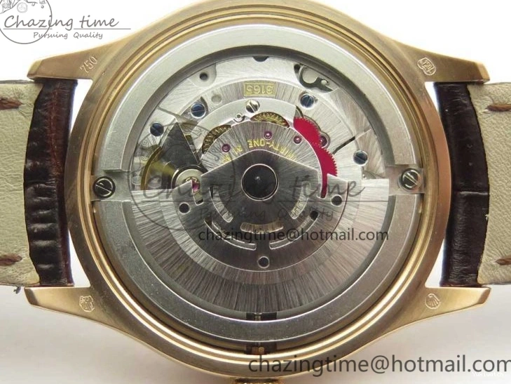 Best Leather Markers Edition Real A3165 Strap Date Brown RG Black Sticks 50519 on Dial Cellini MK 0408